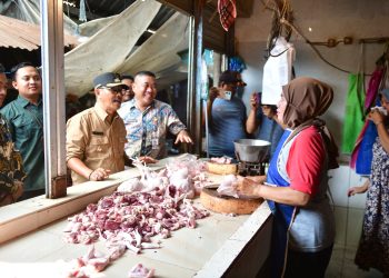 ‎Wabup Indramayu Monitoring Stabilitas Harga Bahan Pokok 