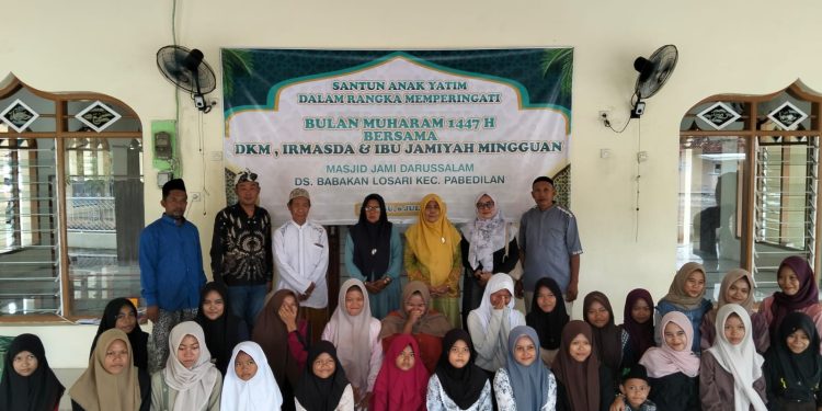 DKM Masjid Alfalah Desa Pabedilan Kaler Peringati 10 muharam 1447 H Dengan Bagikan Santunan Kepada Anak Yatim