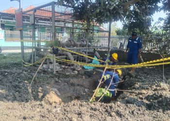 Pipa Milik Pertamina EP di Desa Pagedangan Indramayu Bocor, Semburkan Minyak Mentah dan Gas