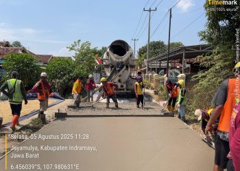Betonisasi jalan Desa Jayamulya Kroya , Dorong geliat perekonomian warga