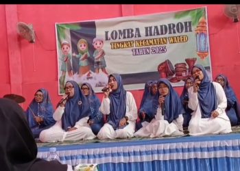 HUT RI ke 80, Hadroh Al bayinah Desa Karang Sari Sabet juara Tingkat Kecamatan Waled
