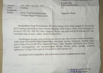Ketua LBH Indonesia Adil Bersatu H. Hasan Bisri, Pengusiran Warga Jagapura Saefudin, Oleh Pihak Pemdes Masuk Rana Hukum