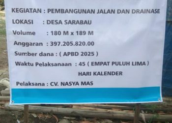 Warga Sarabau Keluhkan Pekerjaan Udithch Dranise Yang Diduga Tidak Sesuai Perencanaan 