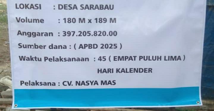 Warga Sarabau Keluhkan Pekerjaan Udithch Dranise Yang Diduga Tidak Sesuai Perencanaan 