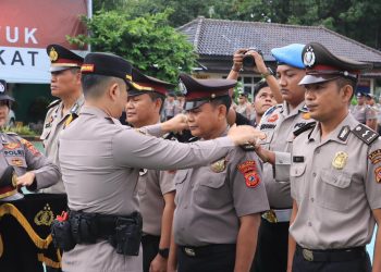 109 Personel Polres Indramayu Naik Pangkat