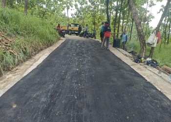 Cuaca Ekstrim Rusak Kontruksi Pekerjaan, Kontraktor Kebut Perbaikan Jalan Lojikaum – Kalimati Sedong