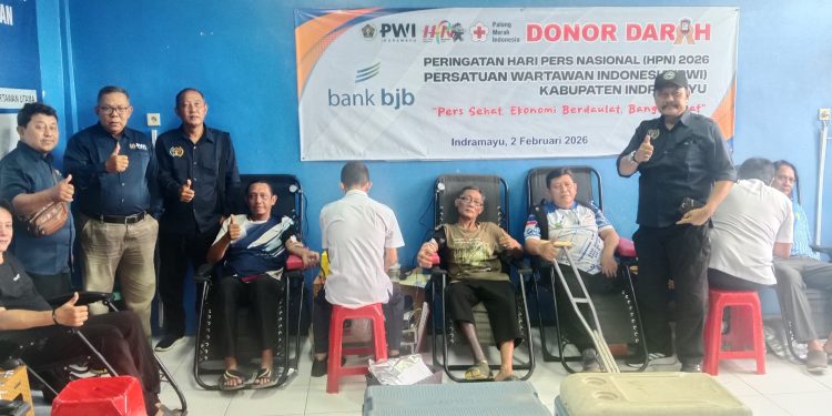 PWI Indramayu Gelar Donor Darah, Ketua PWI: Setetas Darah Sangat Berarti Bagi yang Membutuhkan 
