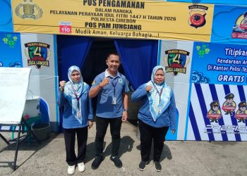 Jaga Di Pos Pam Jungjang, Nakes Puskesmas Tegalgubug Berikan Pelayanan Kesehatan