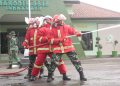 Kodim 0616 Indramayu Gandeng Damkar Latihan Berrsama