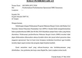 Kendala Pencairan Dana, SPPG Cikulak Kidul Setop Sementara Distribusi MBG Mulai 8 Mei 2026