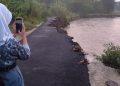 Jalan Nagrak Amblas Tergerus Banjir, Camat Sedong: PUTR dan Bapperida Akan Segera Tindaklanjuti