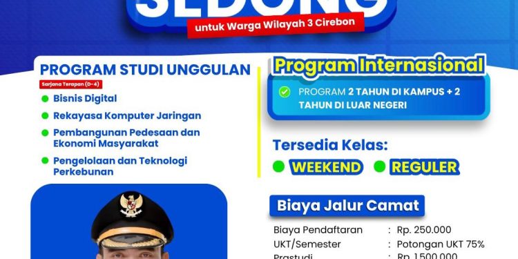 Camat Sedong Luncurkan Beasiswa Kuliah di Poltek SCI untuk Warga Wilayah 3 Cirebon, Potongan UKT Hingga 75%
