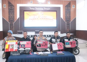 Polres Indramayu Rilis Hasil Operasi Jaran Lodaya 2026, Sembilan Pelaku Curanmor Diringkus