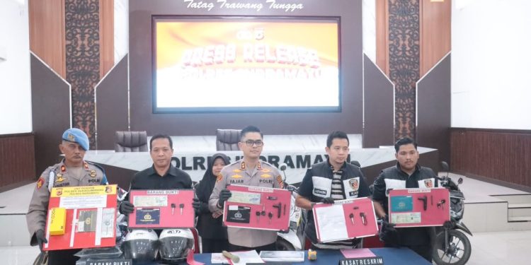 Polres Indramayu Rilis Hasil Operasi Jaran Lodaya 2026, Sembilan Pelaku Curanmor Diringkus
