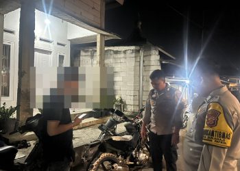 Beri Efek Jera, Polsek Patrol Tertibkan Pengguna Knalpot Brong 