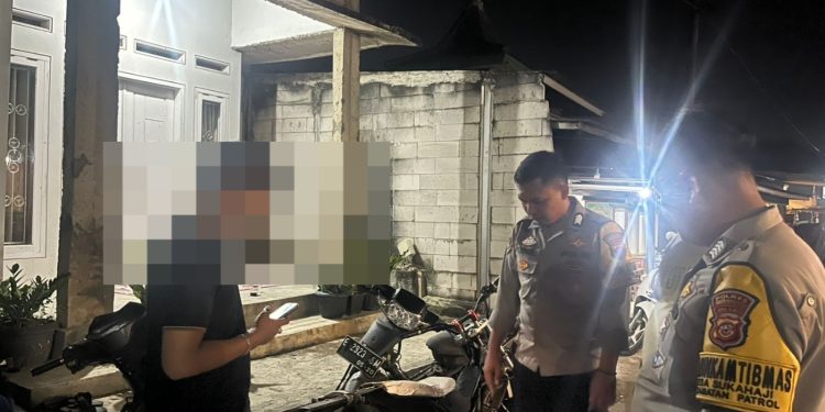 Beri Efek Jera, Polsek Patrol Tertibkan Pengguna Knalpot Brong 