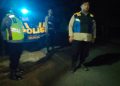 Polsek Juntinyuat Patroli D Sejumlah  Titik Rawan Saat Malam Akhir Pekan