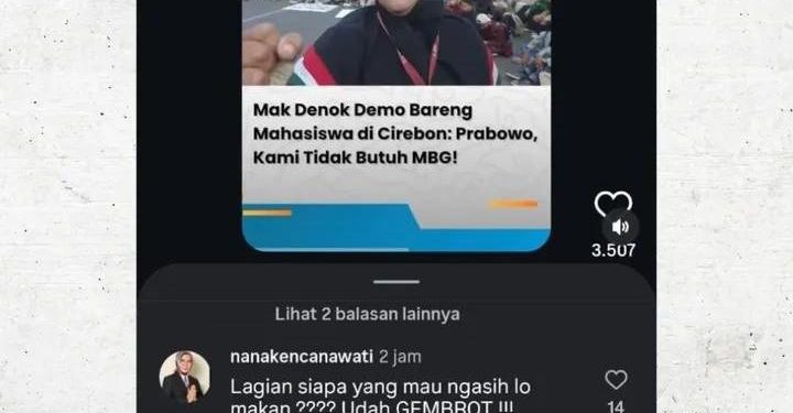 Malam 1 Suro Momentum Bermuhasabah, Nana Kencanawati Justru Body Shaming Kritikan Rakyat