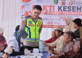 Puncak HUT Bhayangkara ke-80, Polres Indramayu Gelar Pelayanan Bakti Kesehatan Gratis
