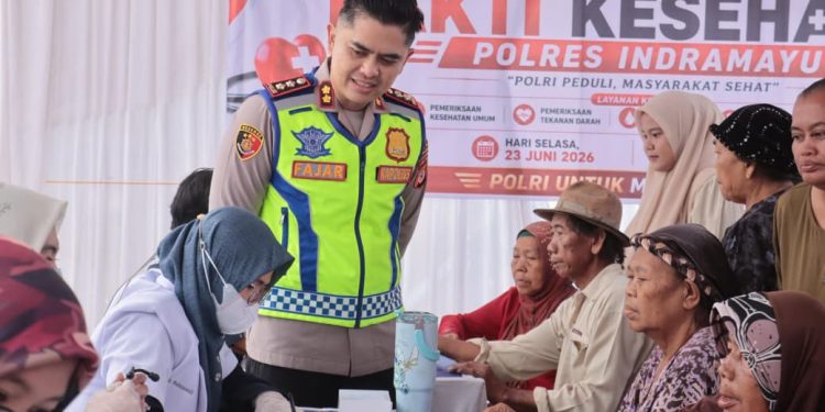 Puncak HUT Bhayangkara ke-80, Polres Indramayu Gelar Pelayanan Bakti Kesehatan Gratis