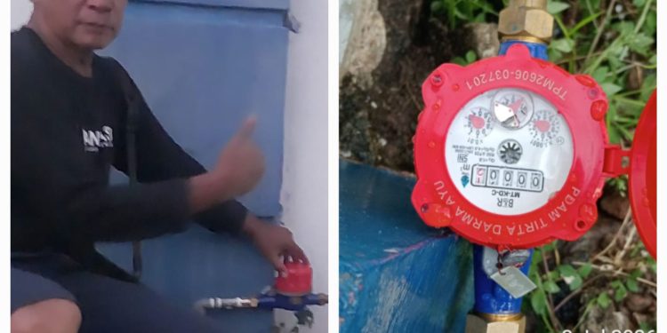 Diduga Hilang, Water Meter Air PDAM Kembali Dipasang di Kantor Balai Wartawan Indramayu