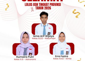 3 Siswa SMAN 1 Ciledug Melaju ke OSN Tingkat Provinsi Jabar 2026
