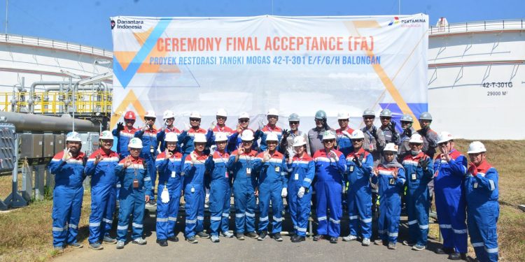 Pertamina Tuntaskan Restorasi Empat Tangki Mogas Strategis di PPN Kilang Balongan