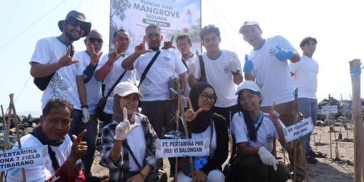 Hari Mangrove Sedunia 2026, PPN Unit Balongan dan Unit Bisnis Pertamina Tanam 11 Ribu Bibit Mangrove di Pesisir Indramayu