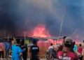 Kapal Nelayan Karangsong Indramayu Terbakar 
