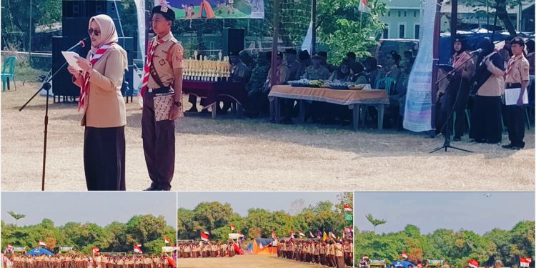 Camat Yuyun Kusumawati Resmi Tutup Jambore Pramuka Kwartir Ranting Lemahabang 2026