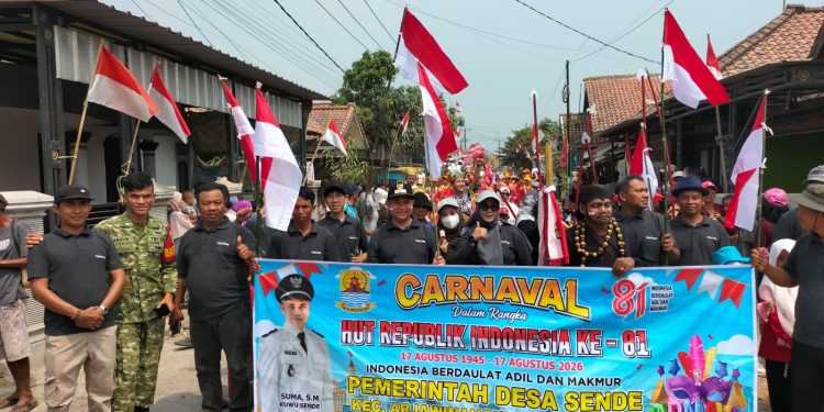 Meriah Carnaval Desa Sende di HUT RI ke 81, Suma, SM: Semangat Perjuangan Menuju Kesejahteraan Dan Memajukan Desa Sende Terus Berkobar