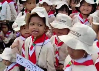 HIMPAUDI Kecamatan Balongan Indramayu Gelar Upacara Pramuka Prasiaga