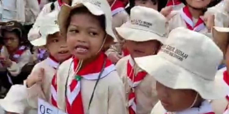 HIMPAUDI Kecamatan Balongan Indramayu Gelar Upacara Pramuka Prasiaga