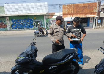 Polsek Pabuaran Polresta Cirebon Tertibkan Knalpot Tidak Sesuai Spesifikasi