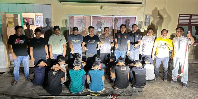 Diduga Tawuran di Wilayah Desa Sudimampir, 12 Remaja Diamankan Tim URC Resmob Polres Indramayu dan Polsek Balongan