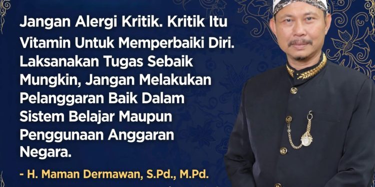 Ketua MKKS SMA Kota Cirebon H. Maman Dermawan Tegaskan Sekolah Wajib Patuhi Juknis BOS