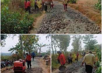 Hambat Aktivitas, Warga Swadaya Perbaiki Jalan Sedong Kidul – Nagrak Sepanjang 800 Meter