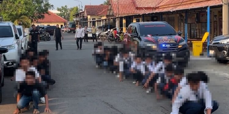 Janjian Tawuran, Tim URC Resmob Polres Indramayu Amankan 24 Remaja