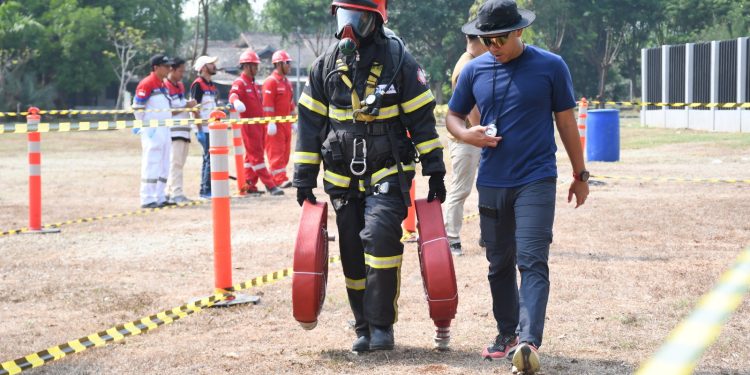 Bukan Hanya Kuat Namun Tepat, Kilang Balongan Latih Kekuatan Fisik Pemadam Kebakaran