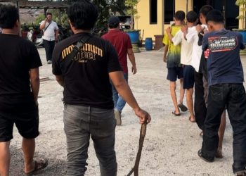 Polres Indramayu,Amankan 9 Orang Terkait Video Viral Remaja Yang Bawa Sajam